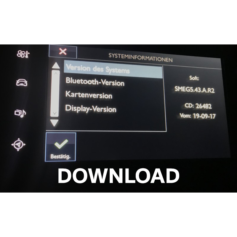 Actualización de firmware para Peugeot y Citroën Smeg 5.43.A.R2 Actualización de firmware para Peugeot y Citroën Smeg 5.43.A.R2